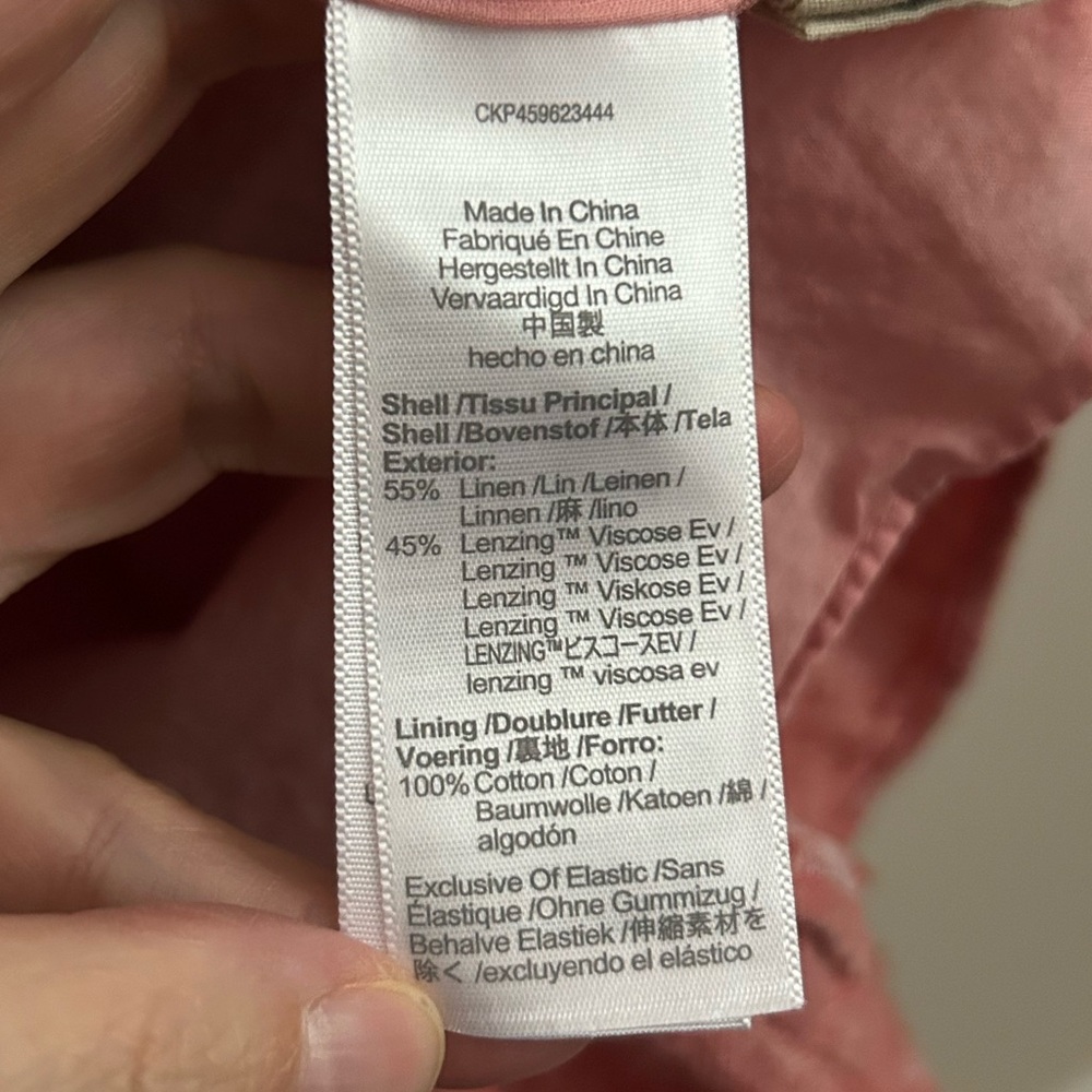 Madewell Lucie Linen Blend Smocked Midi Dress in Red - Picture 6 of 10